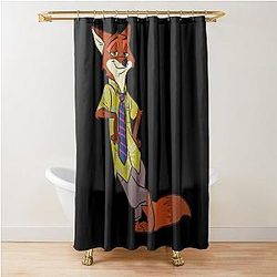 Nick Wilde Cool Fox Charming Cartoon Design Shower Curtain