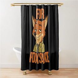 For Fox's Sake Nick Wilde Inspired Zootopia Shower Curtain