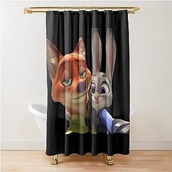 Zootopia Sticker Pack, phone cases, shirt, journals, bags, blankets, etc Zootopia Merch Animation Movie Shower Curtain