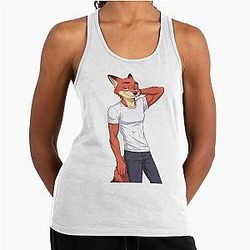 Nick Wilde Zootopia Fox Gift Zootropolis Character Art Racerback Tank