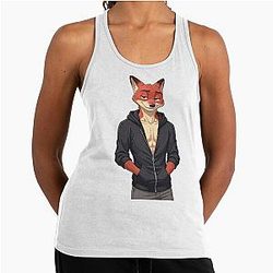 Nick Wilde Zootopia Fox Movie Character Artwork Racerback Tank Top