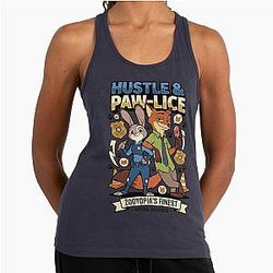 Zootopia Judy Hopps and Nick Wilde Racerback Tank Top