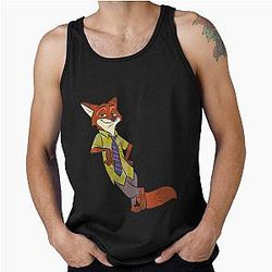 Nick Wilde Cool Fox Charming Cartoon Character Design Tank Top
