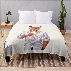 Nick Wilde Zootopia Fox Character - Zootropolis Movie Art Throw Blanket