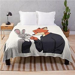 Nick Wilde and Judy Hopps Zootopia Movie Duo Design Throw Blanket