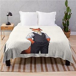 Zootopia Nick Wilde Character Zootropolis Fox Movie Art Throw Blanket