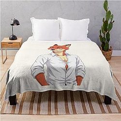 Nick Wilde Fox Zootopia Movie Furry Design Throw Blanket