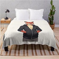 Nick Wilde Zootopia Zootropolis Fox Movie Character Art Throw Blanket