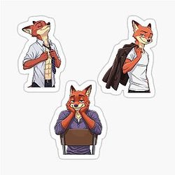 Nick Wilde Sly Fox Sticker Pack (Pack) Sticker