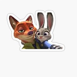 Nick Wilde and Judy Hopps Zootropolis Sticker