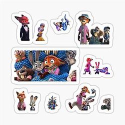 Zootopia 2, Judy Hopps, Nick Wilde, Sticker Pack, phone cases, shirts, journals, bags, blankets, etc. Zootopia Merch, Animation Movie Stickers