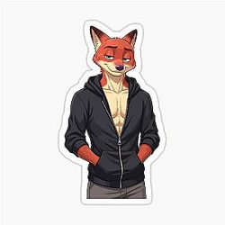 Nick Wilde Zootopia Fox Movie Character Artwork Sticker