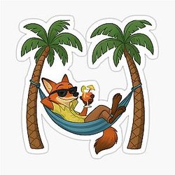 Nick Wilde Vacation Sticker