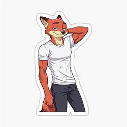 Nick Wilde Zootopia Fox Zootropolis Movie Art Sticker