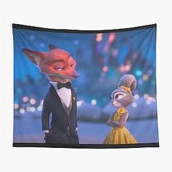 Zootopia 2 Judy Hopps Nick Wilde Sticker Pack phone cases shirt journals bags blankets etc Zootopia Merch Animation Movie Tapestry