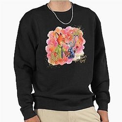 Judy Hopps and Nick Wilde Happy Valentine's Day Pullover Sweatshirt