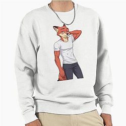 Nick Wilde Zootopia Fox Zootropolis Movie Character Art Pullover Sweatshirt