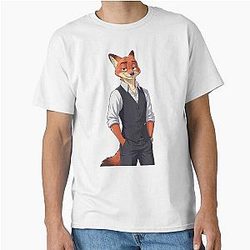 Zootopia Nick Wilde Character Fox Movie Art Classic T-Shirt