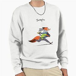 Nick Wilde and Judy Hopps Fanart Running Sweatshirt