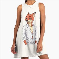 Nick Wilde Fox Zootopia Movie Furry A-Line Dress