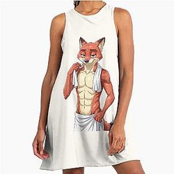Nick Wilde Fox Zootopia Movie Furry Character A-Line Dress