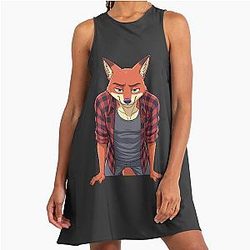 Zootopia Fox Character Art Nick Wilde A-Line Dress