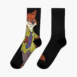 Nick Wilde Cool Fox Charming Cartoon Character Design Socks
