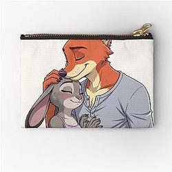 Zootopia Nick Wilde and Judy Hopps Fox Bunny Movie Character Art Zipper Pouch