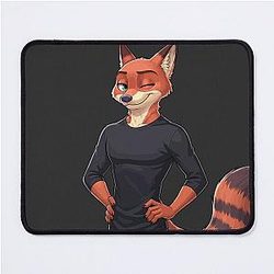 Nick Wilde Furry Fan Art from Zootopia Mouse Pad