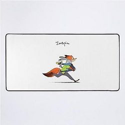 Nick Wilde and Judy Hopps Fan Art Running Desk Mat