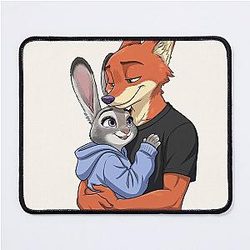 Zootopia Nick Wilde and Judy Hopps – Fox Bunny Furry Character Mouse Pad