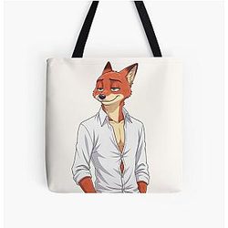 Nick Wilde Fox - Zootopia Furry Design All Over Print Tote Bag