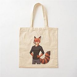 Nick Wilde Furry Fanart from Zootopia Cotton Tote Bag