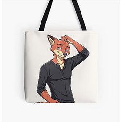 Zootopia Fox Nick Wilde Zootropolis Furry Artwork All Over Print Tote Bag