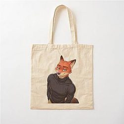 Zootopia Nick Wilde Fox Movie Character Design Cotton Tote Bag