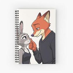 Nick Wilde Judy Hopps Zootopia Spiral Notebook