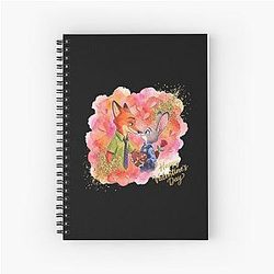 Judy Hopps And Nick Wilde Happy Valentine's Day Spiral Notebook
