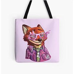 Nick Wilde funny pink glasses Scene Zootopia 2 All Over Print Tote Bag