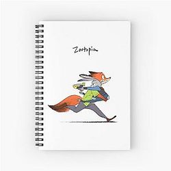 Nick Wilde and Judy Hopps Fan Art Running Notebook
