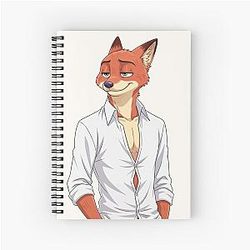 Nick Wilde Fox Zootopia Movie Furry Design Notebook