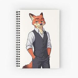 Zootopia Nick Wilde Character Zootropolis Fox Movie Art Notebook