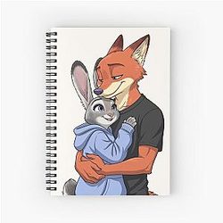 Zootopia Nick Wilde & Judy Hopps - Fox and Bunny Character Spiral Notebook