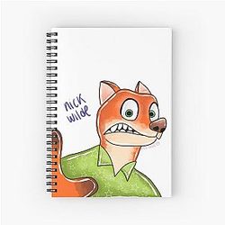 Nick Wilde Fox Spiral Notebook