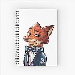 Nick Wilde Elegant party scene Zootopia Spiral Notebook