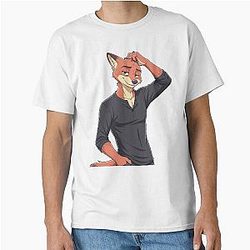Zootopia Fox Nick Wilde Zootropolis Movie Furry Artwork Classic T Shirt