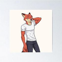 Nick Wilde Zootopia Fox Zootropolis Movie Character Art Poster