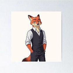 Zootopia Nick Wilde Character – Zootropolis Fox Movie Art Poster