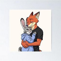 Zootopia Nick Wilde and Judy Hopps – Fox Bunny Furry Character Poster