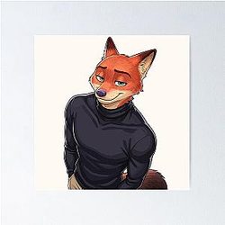 Zootopia Nick Wilde Fox Movie Character Design Poster