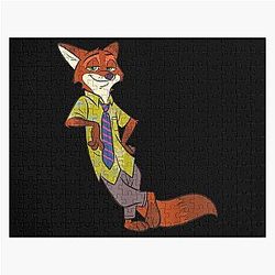 Nick Wilde Cool Fox Charming Cartoon Character Design Jigsaw Puzzle